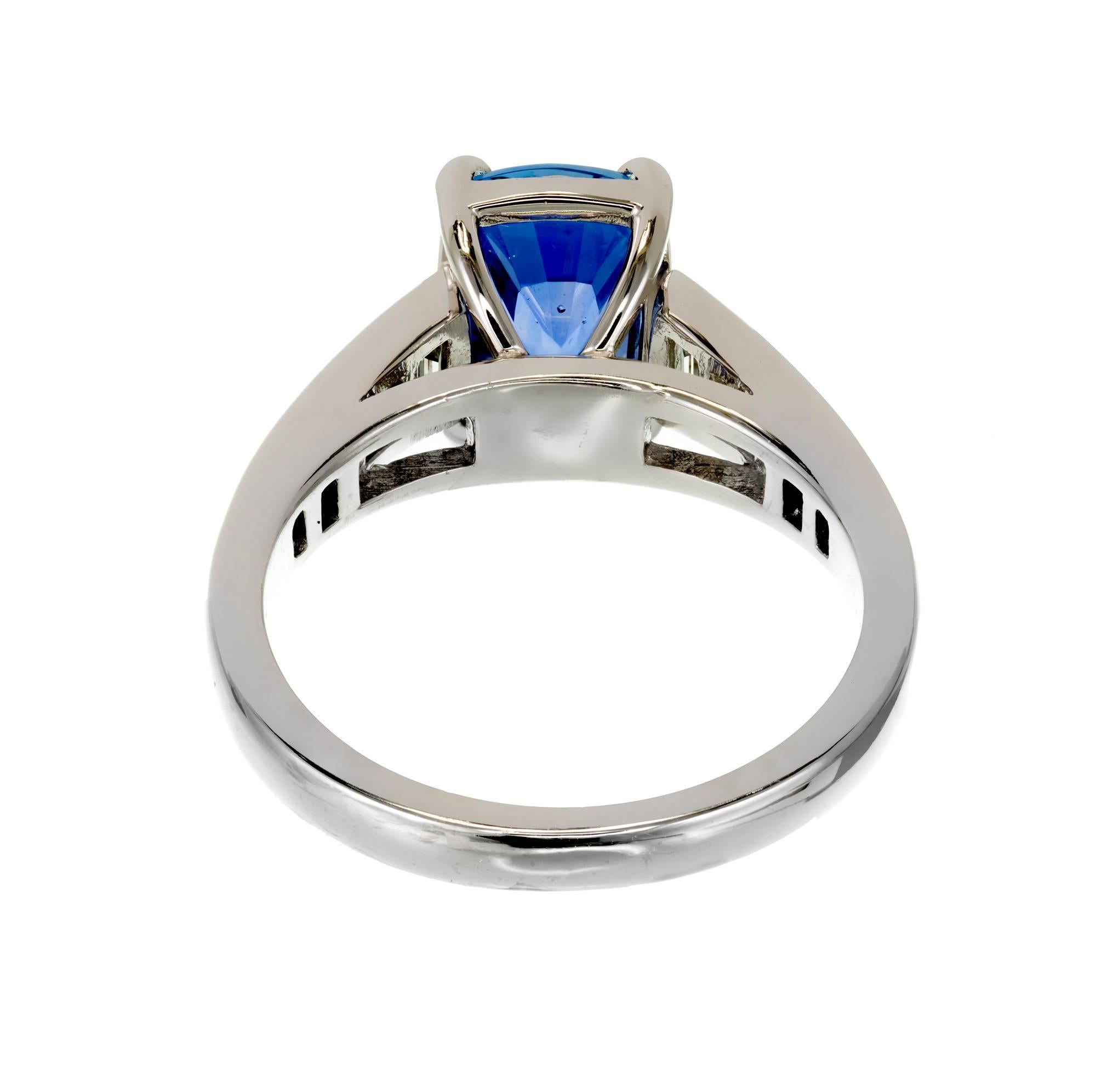 3.03 Carat Violet Blue Natural Sapphire Sasha Primak Engagement Ring For Sale 2