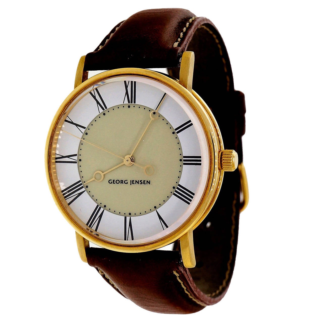 Georg Jensen Yellow Gold Self Wind Wristwatch Ref 1365