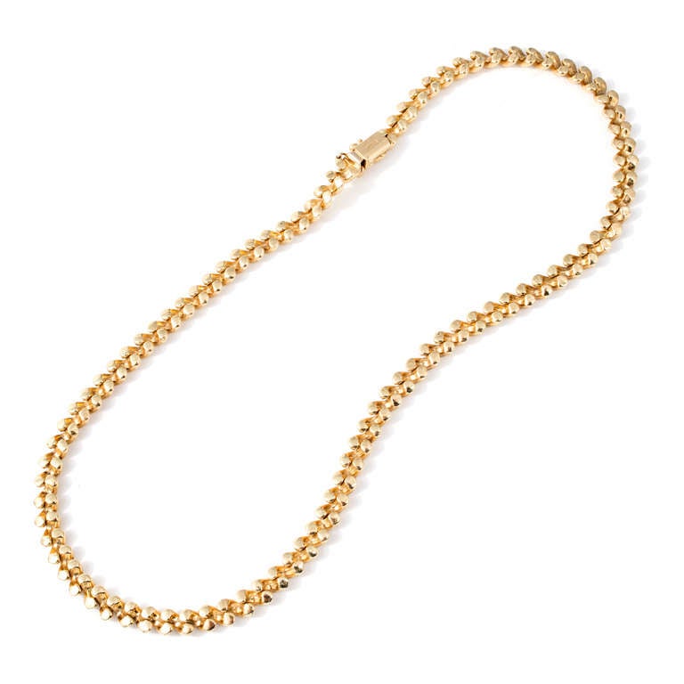 Tiffany & Co. San Marco Halskette mit Scharnier aus Gold im Angebot 1