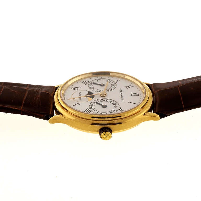 Audemars Piguet Yellow Gold Automatic Wristwatch with Day, Date and Moonphase 1