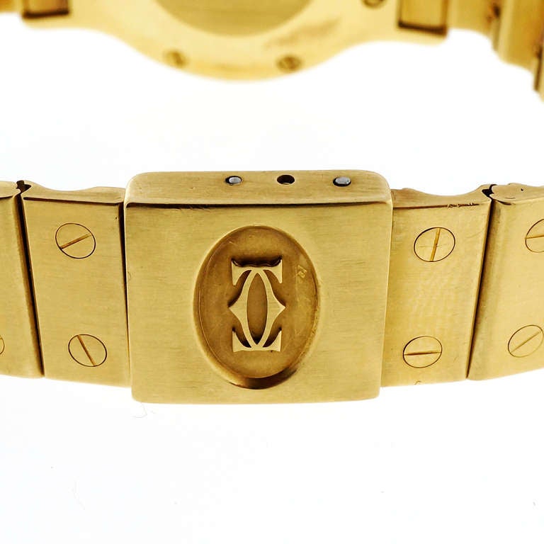 Men's Cartier Yellow Gold Automatic Santos Wristwatch with Date