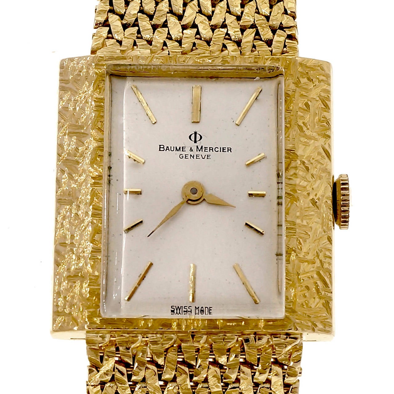 Baume & Mercier Lady's Yellow Gold Mesh Wristwatch 2