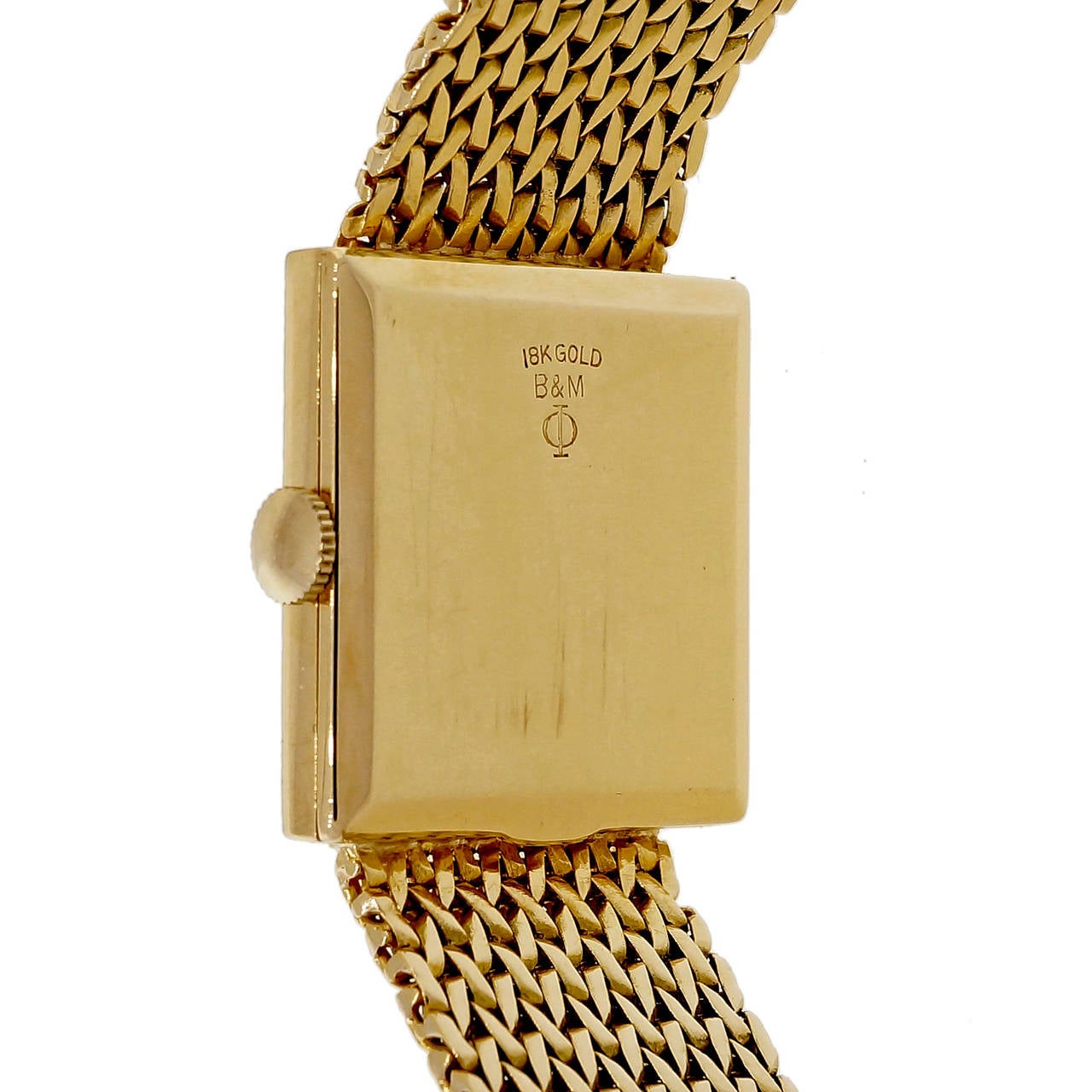 Women's Baume & Mercier Lady's Yellow Gold Mesh Wristwatch