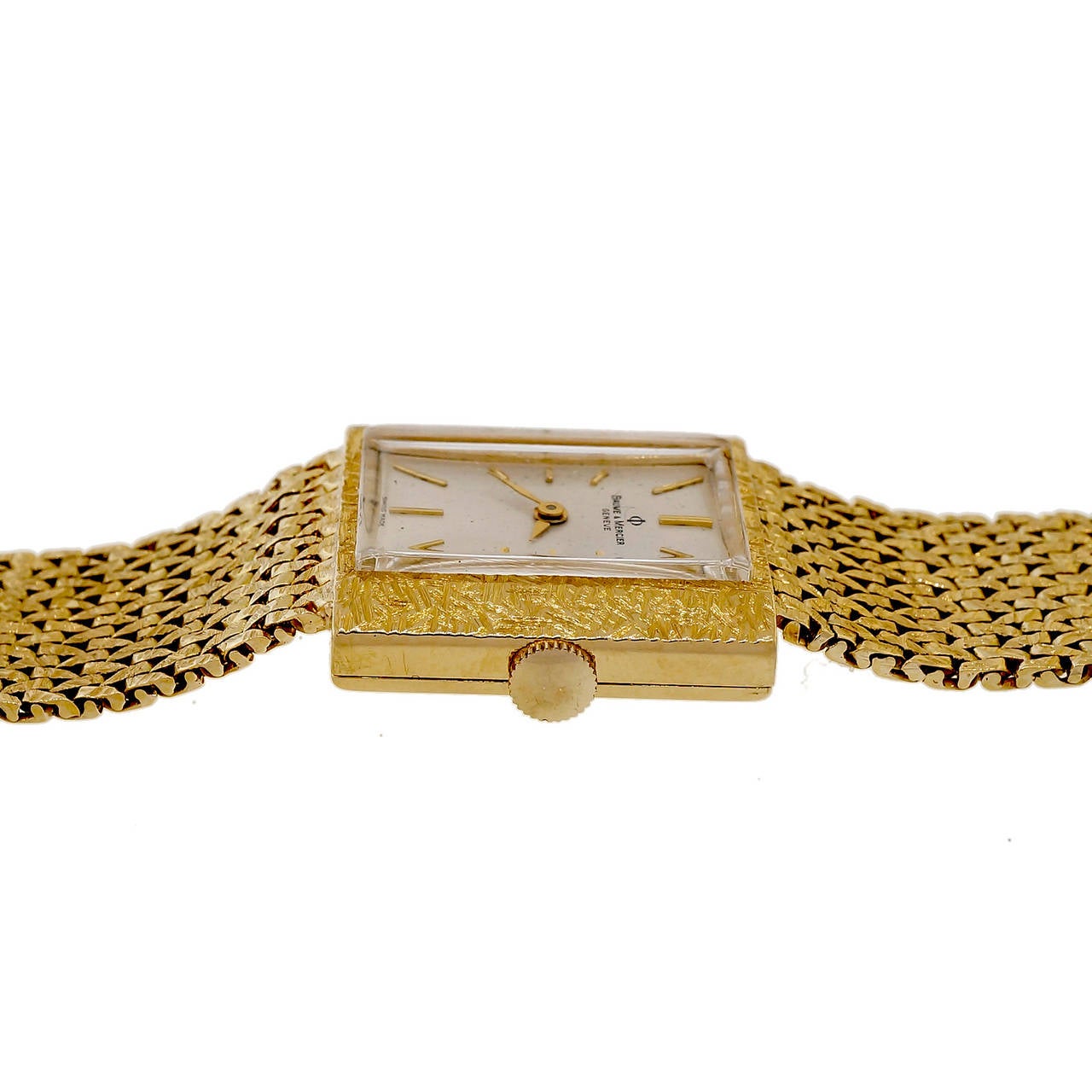 Baume & Mercier Lady's Yellow Gold Mesh Wristwatch 1
