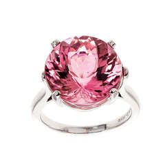 Vintage Tiffany Natural 8.59-Carat Certified Pink Tourmaline Platinum Ring, 1960