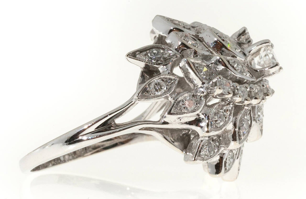 Diamond Gold Hurricane Design Dome Ring 2