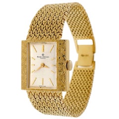 Vintage Baume & Mercier Lady's Yellow Gold Mesh Wristwatch