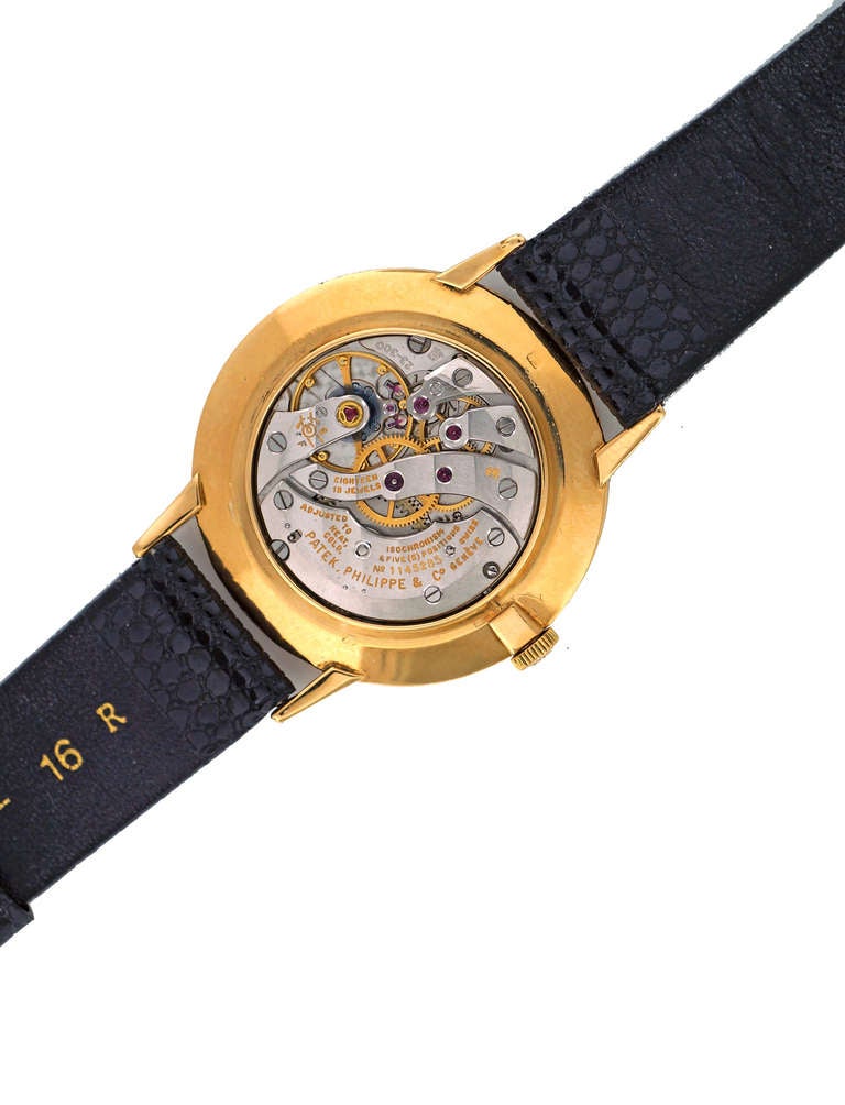 Patek Philippe Gelbgold-Armbanduhr um 1960 Ref. 3468 5