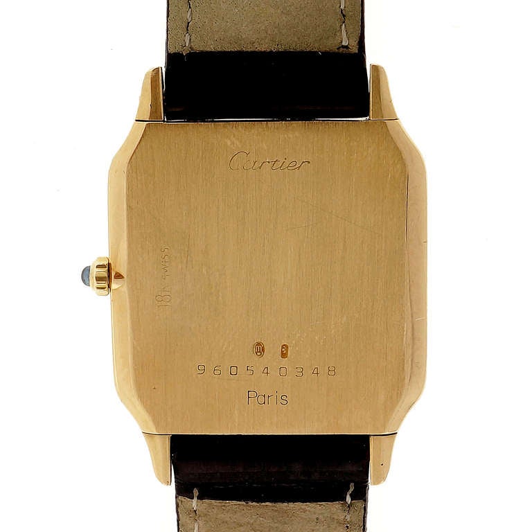 Cartier Yellow Gold Santos Square manual Wristwatch 1