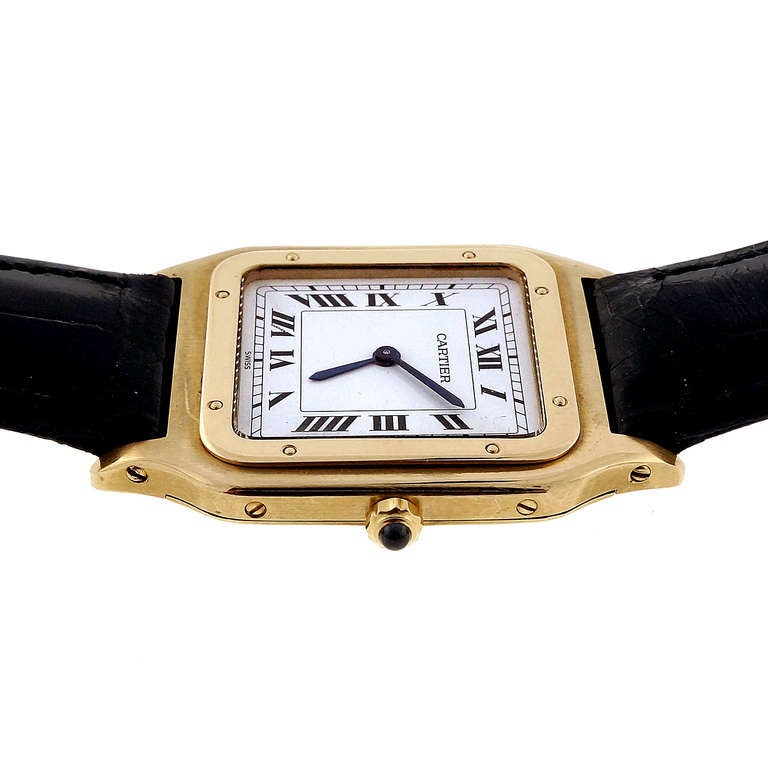 Cartier Yellow Gold Santos Square manual Wristwatch 2