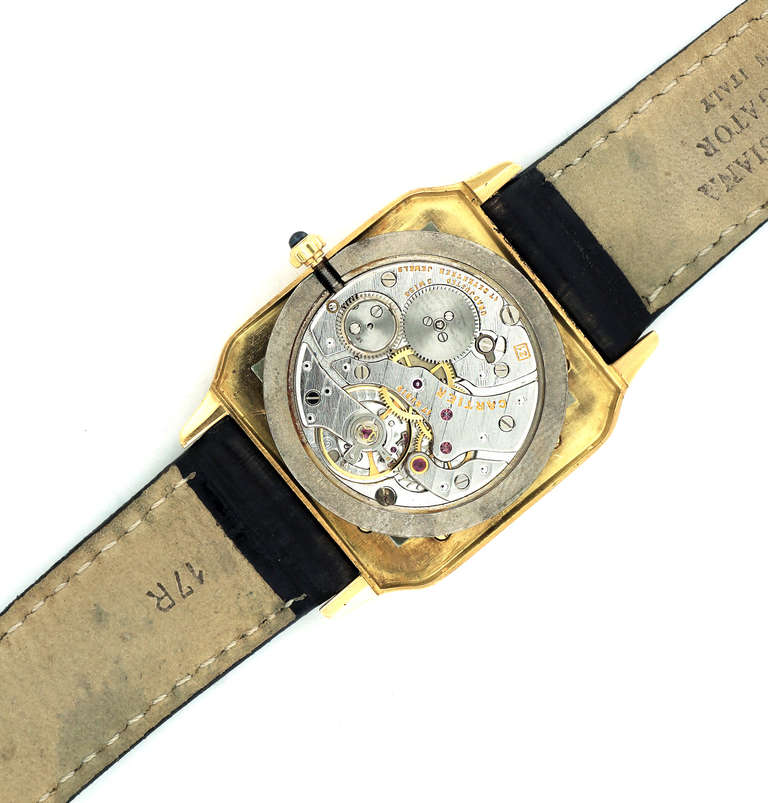 Cartier Yellow Gold Santos Square manual Wristwatch 4