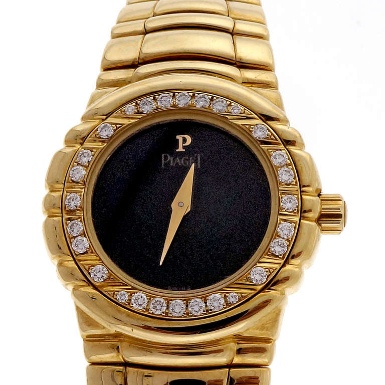 Women's Piaget Ladies Yellow Gold Diamond Bezel Quartz Wristwatch