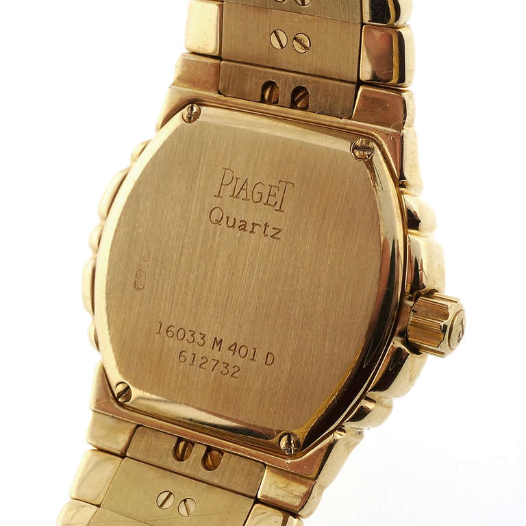 Piaget Ladies Yellow Gold Diamond Bezel Quartz Wristwatch 1