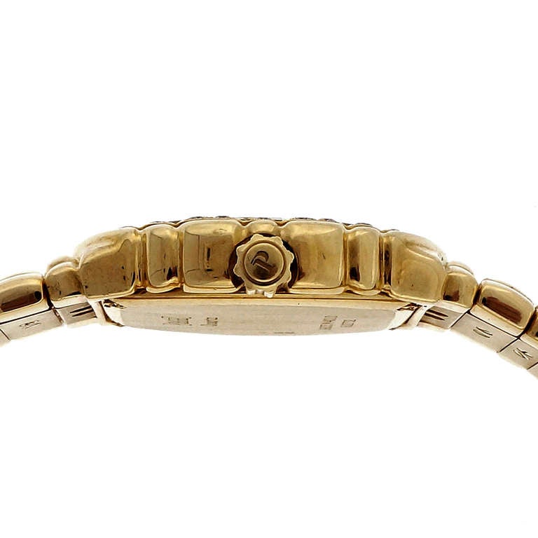 Piaget Ladies Yellow Gold Diamond Bezel Quartz Wristwatch 2