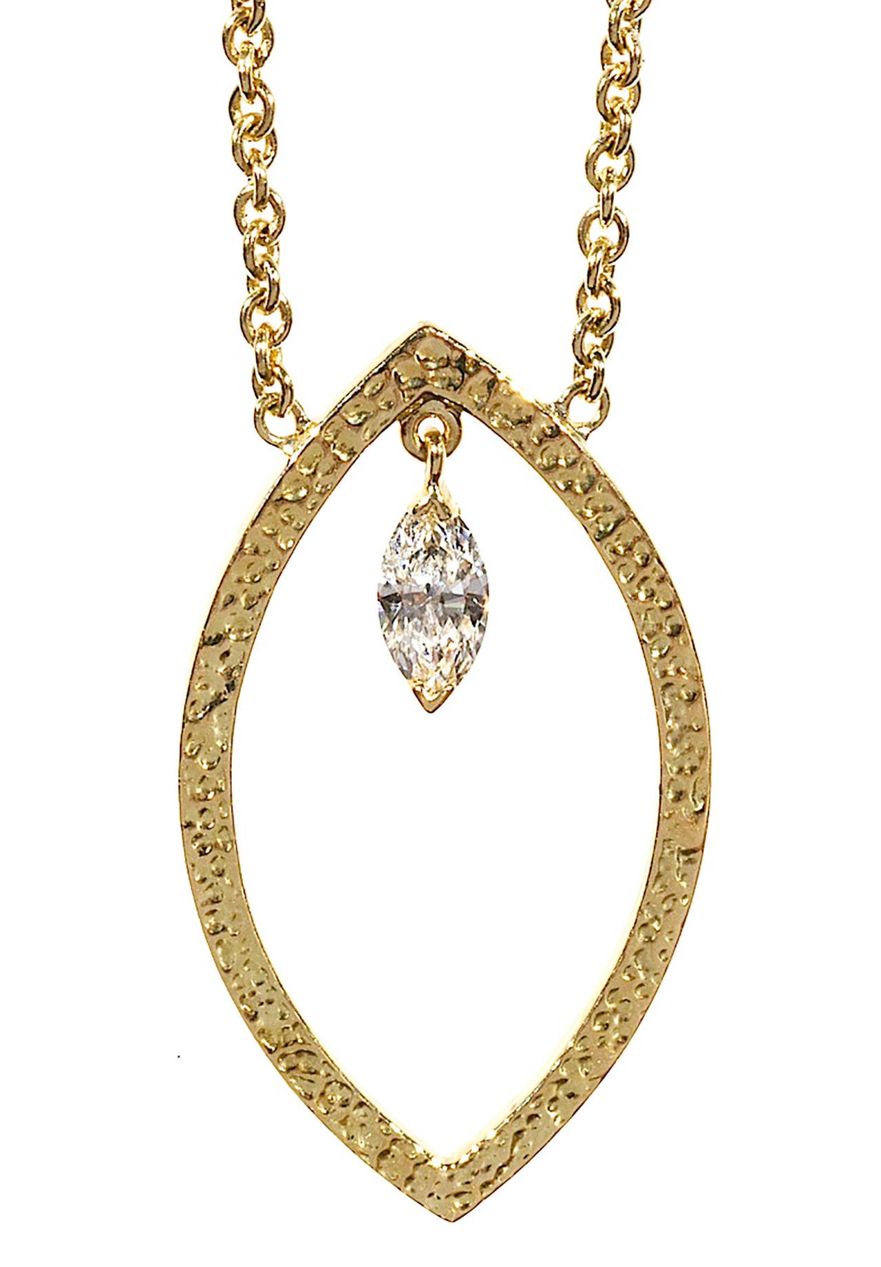 Jade Trau Marquise Diamond Gold Pendant Necklace 1