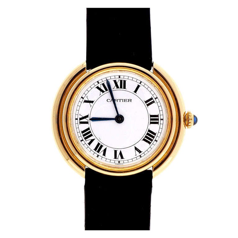 Cartier Gelbgold Vendome Armbanduhr
