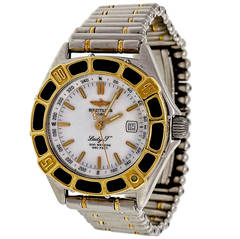 Breitling Lady's Yellow Gold Stainless Steel Lady J Wristwatch Ref D52065