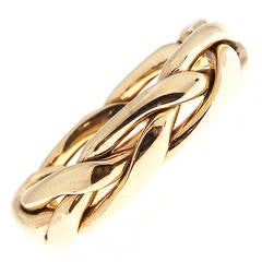 Samuel Jewels Hand Wrapped Woven Three Row Gold Wedding Ring