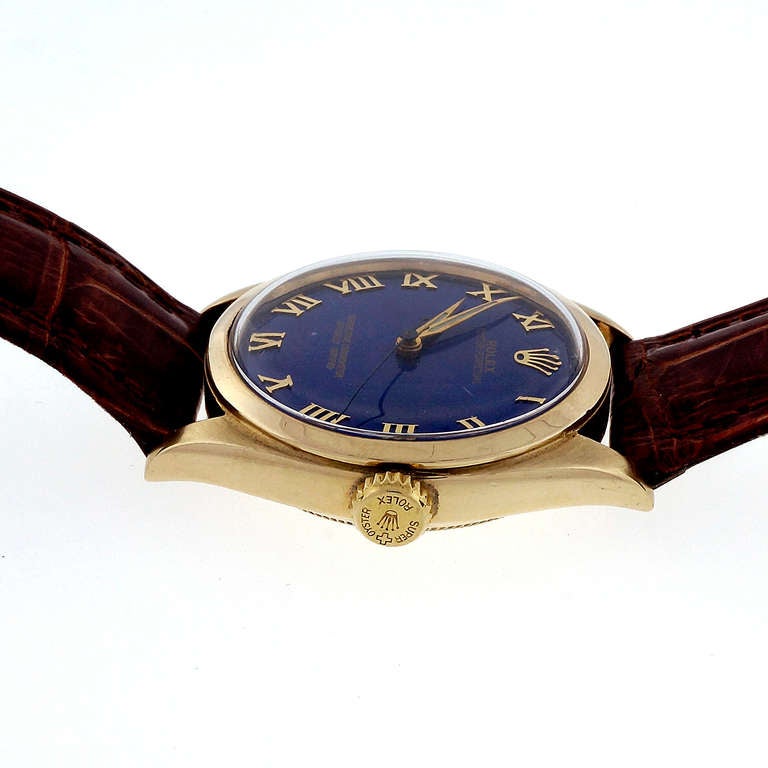 Rolex Yellow Gold Transitional Bubbleback Wristwatch, circa 1952 2