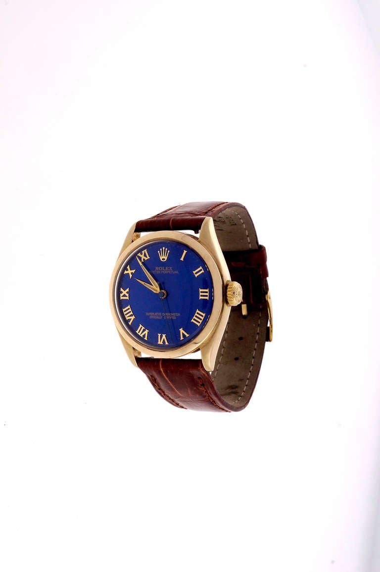Rolex Yellow Gold Transitional Bubbleback Wristwatch, circa 1952 4
