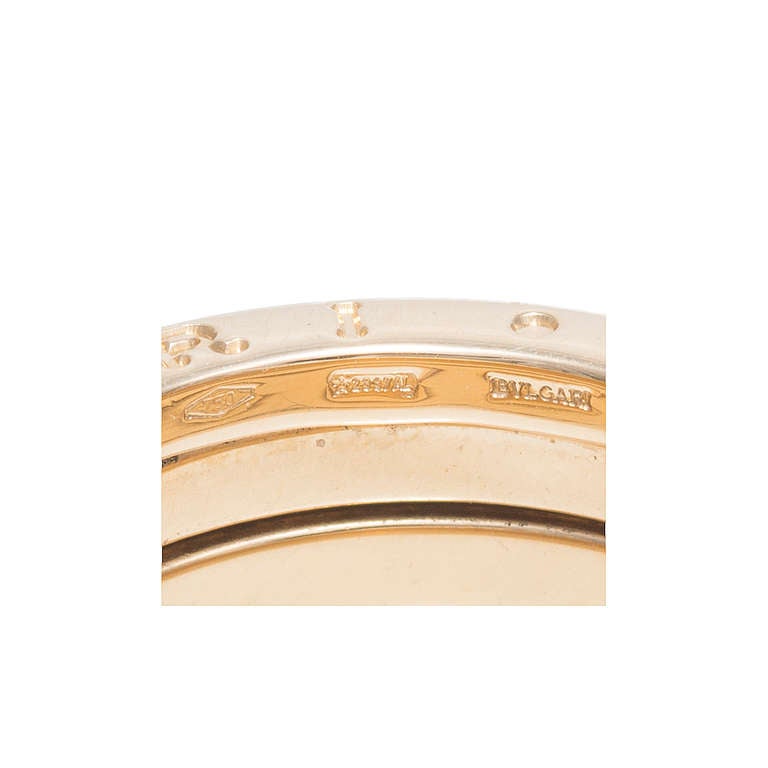 Bvlgari 12mm Wide Band Ring Yellow Gold In Excellent Condition In Stamford, CT
