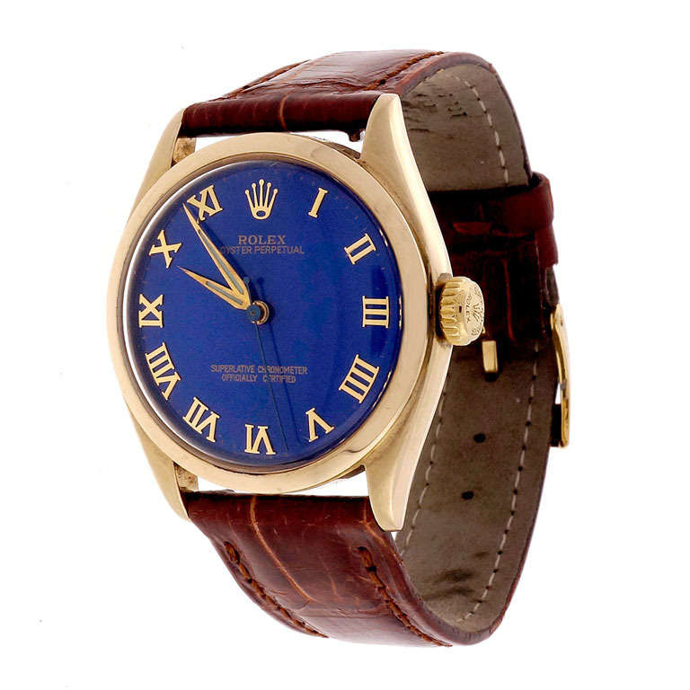 Rolex Yellow Gold Transitional Bubbleback Wristwatch, circa 1952