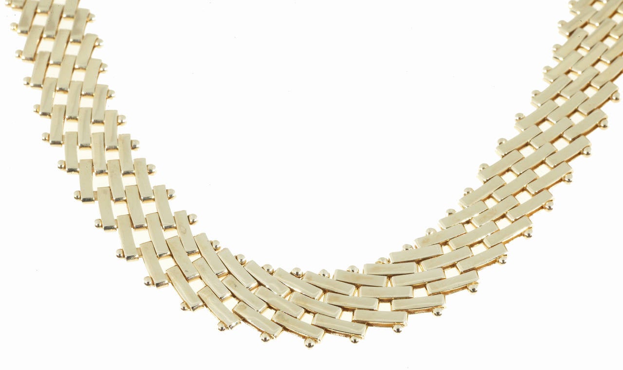 Women's Hinged Link Gold Necklace