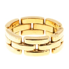 Three Row Gold  Link Ring