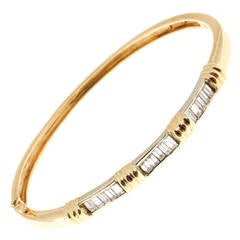 Diamond Gold Bangle Bracelet