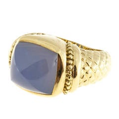 Rina Limor Blue Chalcedony Gold Ring