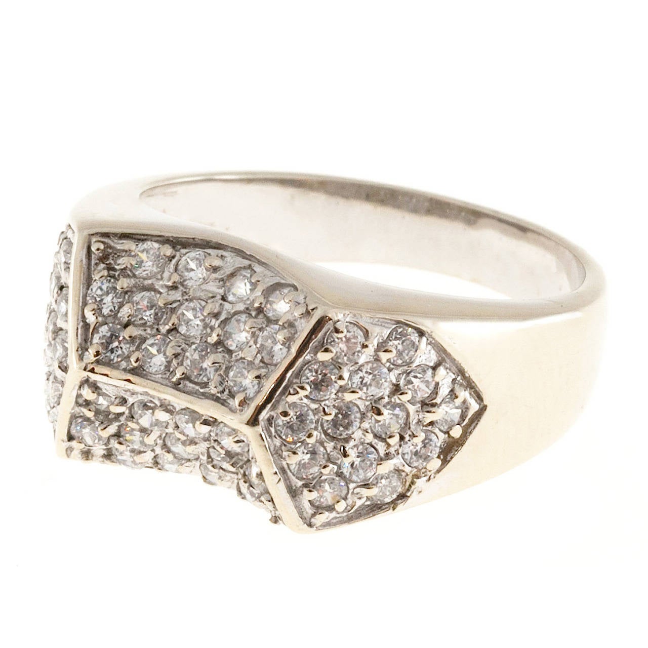 Pave Diamond Gold Dome Ring