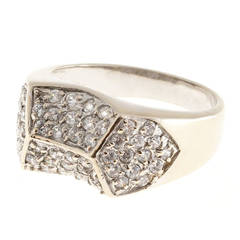 Pave Diamond Gold Dome Ring 5