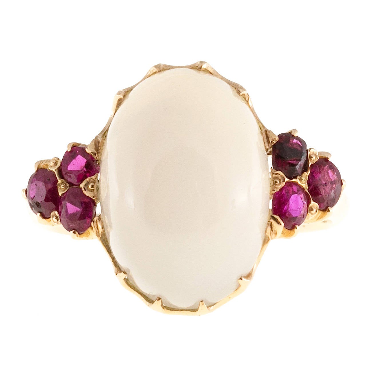 Moonstone Ruby Gold Ring