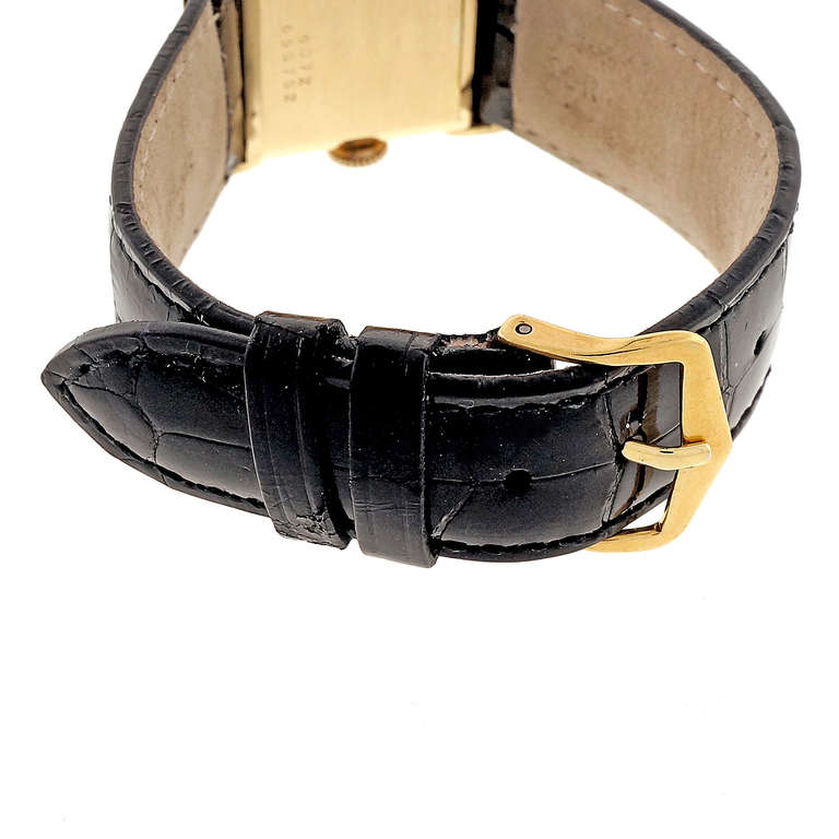 Tiffany & Co. yellow Gold Rectangular Hooded Hinged-Lug Strap wristwatch 2
