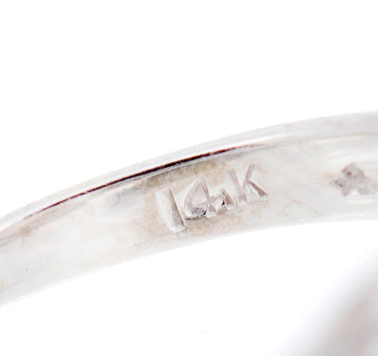 Women's 1.10 Carat Transitional Cut Diamond White Gold Engagement Ring