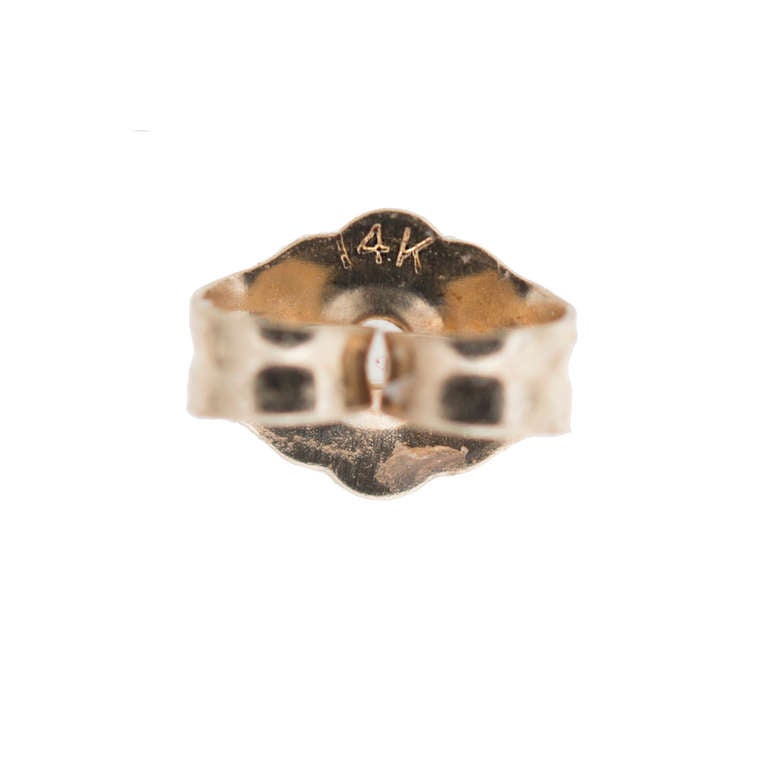1,04 Karat Pavé-Diamant-Gold-Ohrringe mit Wirbel (Rundschliff) im Angebot