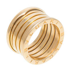 Bvlgari 12mm Wide Band Ring Yellow Gold