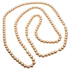 40 Inch 4 Section Multi Piece Yellow Gold Bead Necklace
