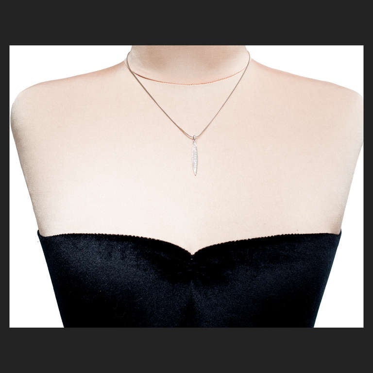 Women's Tiffany & Co Diamond Gold Snake Chain Pendant
