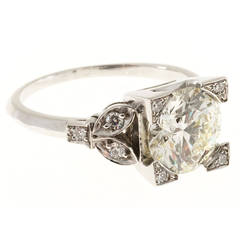Diamond Transitional Cut Platinum Ring 4