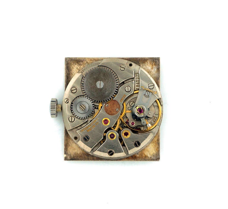 IWC Weißgold Rechteckige Armbanduhr um 1962 1