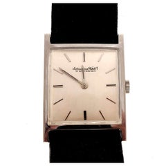 Vintage IWC White Gold Rectangular Wristwatch circa 1962