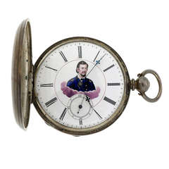Civil War MJ Tobias Silver Pocket Watch Picturing Major General 8