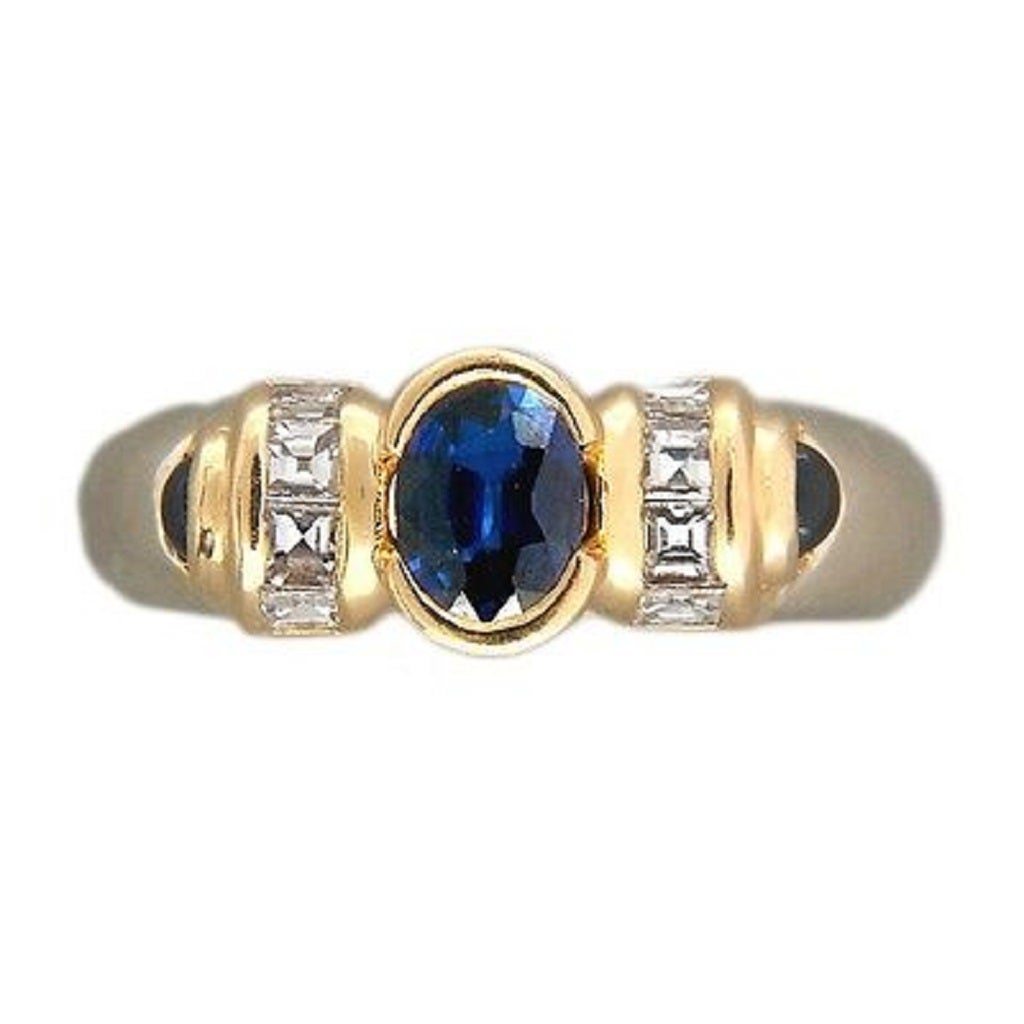 sapphire square engagement rings