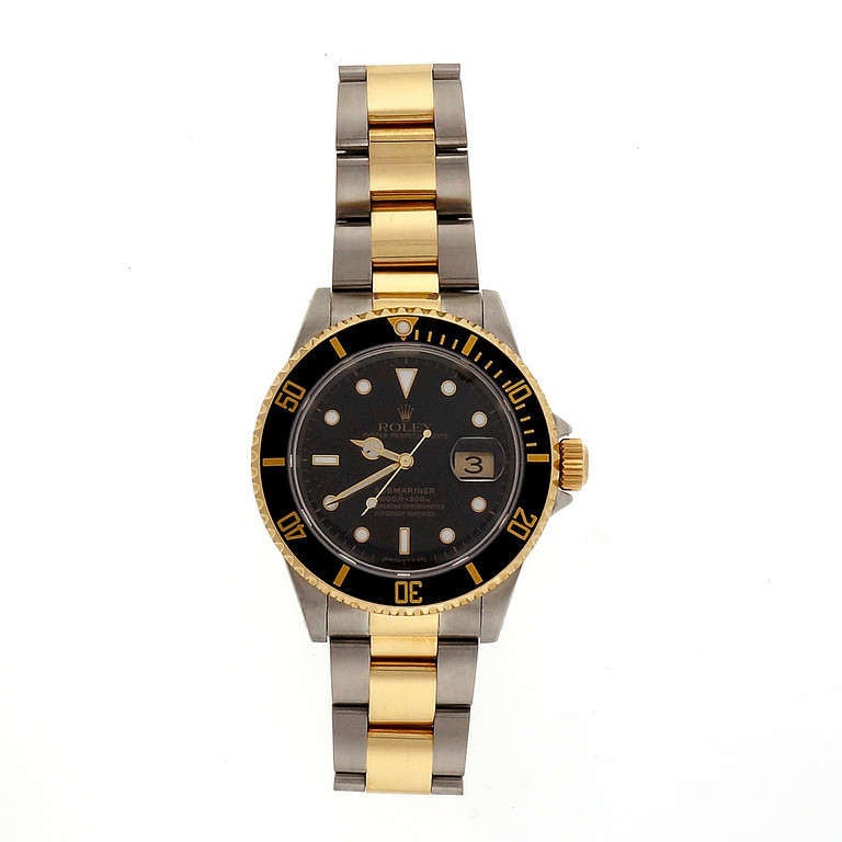 Rolex Montre-bracelet Submariner en acier inoxydable et or jaune Réf. 16613, c. 1997