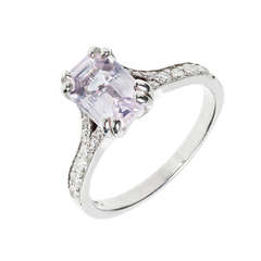 Vintage 2.04 Carat Natural No Heat Pink Sapphire Diamond Platinum Engagement Ring