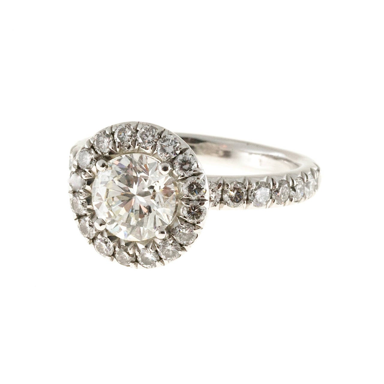 Women's Diamond Platinum Halo Ring