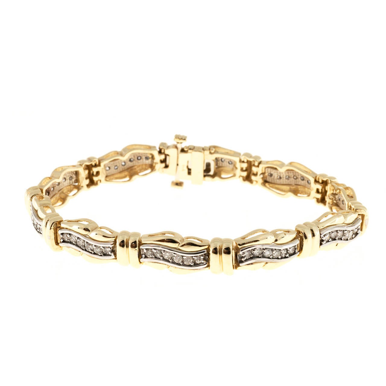 Open Link Gold Bracelet at 1stdibs