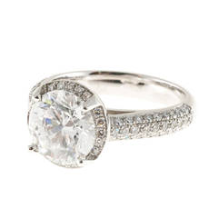 Peter Suchy Diamond Platinum Halo Ring 5