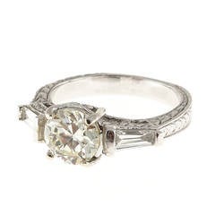 Diamond Gold Three Stone Engagement Ring 9